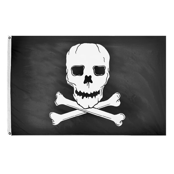 Pirate Jolly Roger Red Hat Flag 3×5 ft. Economical – US Patriot Flags