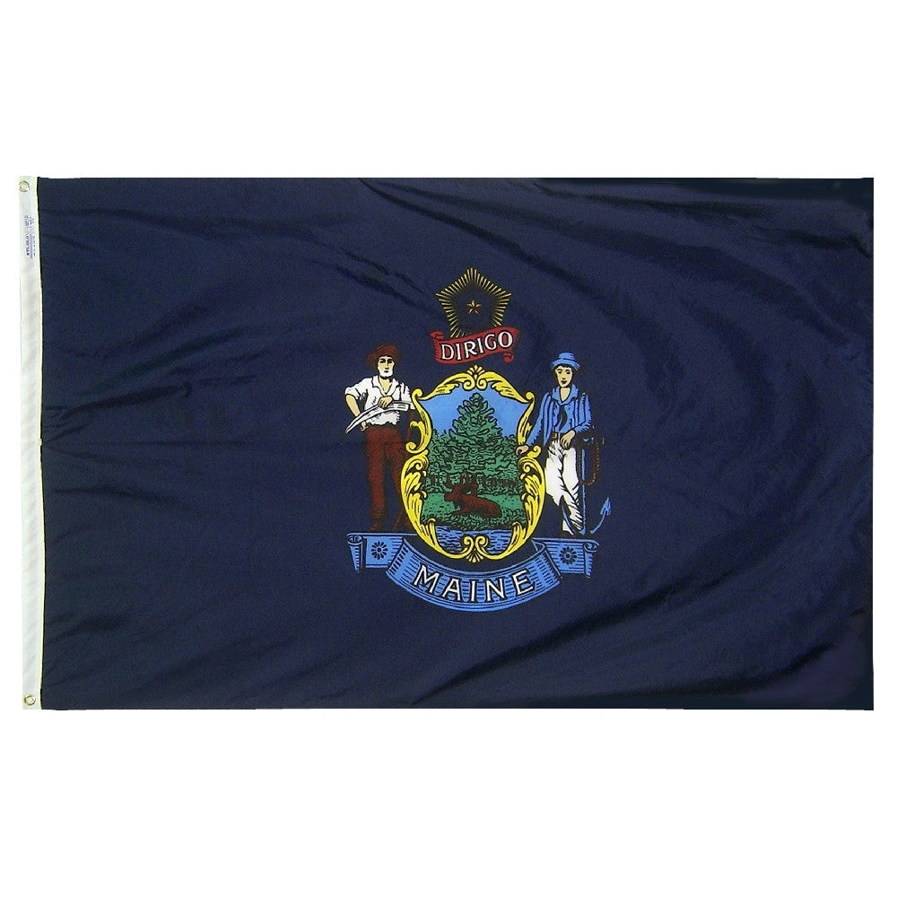 Maine Courtesy Flag 12" x 18" - ColorFastFlags | All the flags you'll ever need!