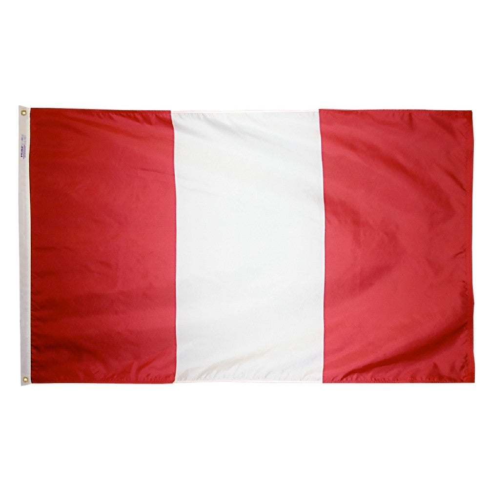 Peru Courtesy Flag 12" x 18" - ColorFastFlags | All the flags you'll ever need! 
