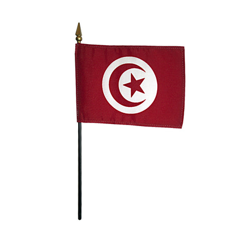 Miniature Tunisia Flag - ColorFastFlags | All the flags you'll ever need! 
