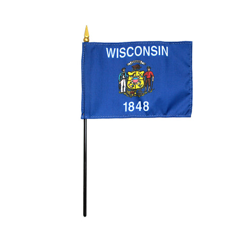 Miniature Flag - Wisconsin - ColorFastFlags | All the flags you'll ever need! 
