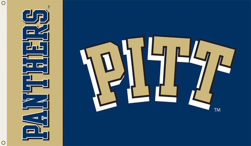 Officially Licensed Pittsburgh Panthers 3' x 5' Flags - ColorFastFlags | All the flags you'll ever need! 
