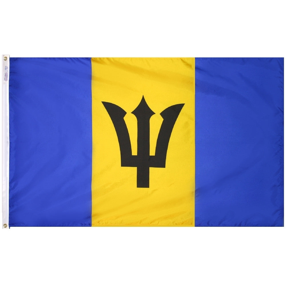 Barbados Courtesy Flag 12" x 18" - ColorFastFlags | All the flags you'll ever need! 
