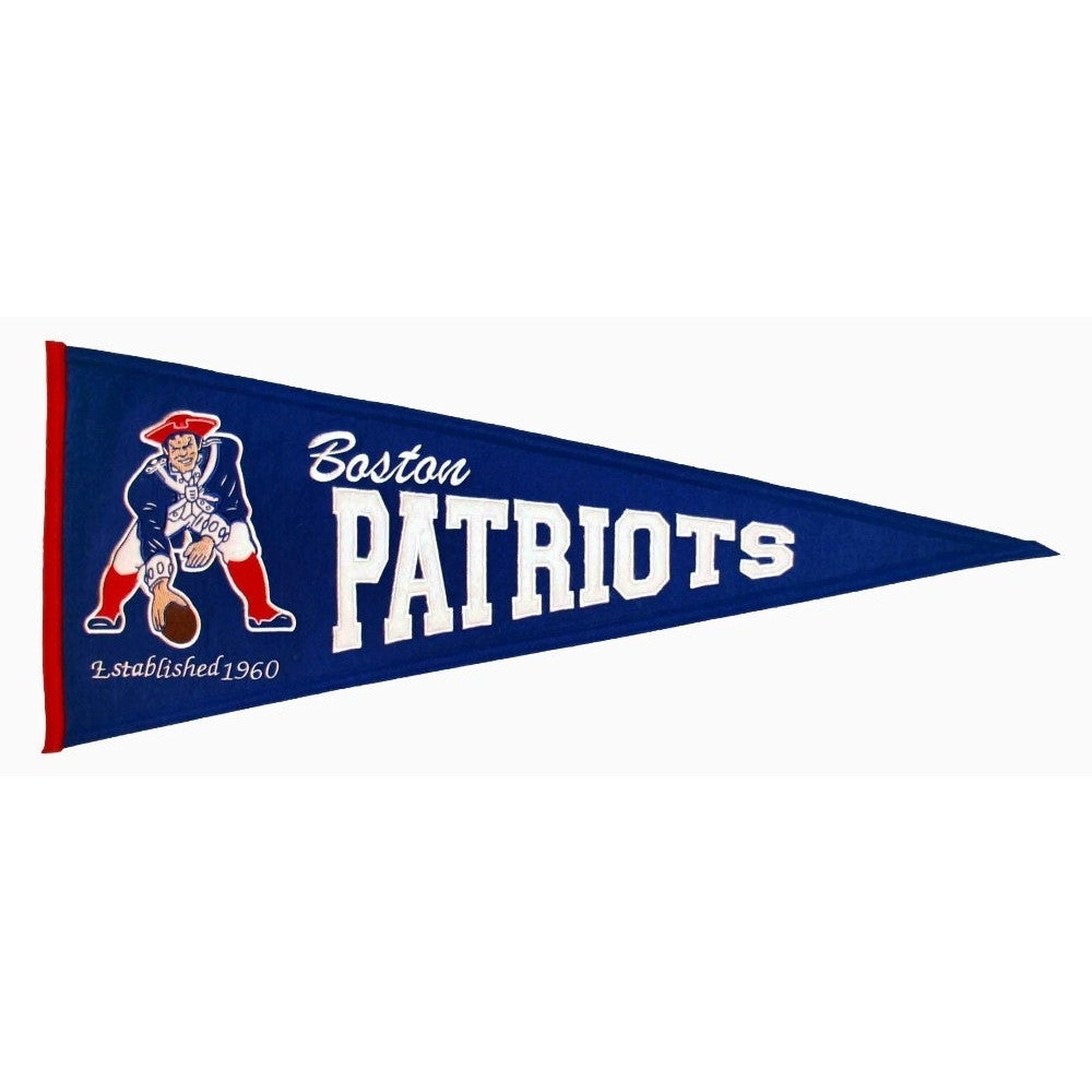 Boston Patriots Felt Pennant 13" x 32" - ColorFastFlags | All the flags you'll ever need! 
