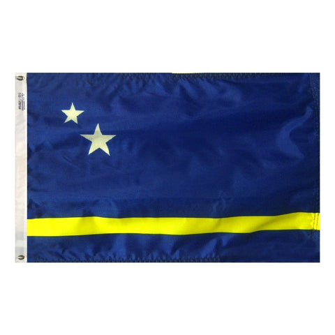 Curacao Courtesy Flag 12" x 18" - ColorFastFlags | All the flags you'll ever need! 
