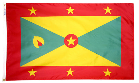 Grenada Courtesy Flag 12" x 18" - ColorFastFlags | All the flags you'll ever need! 
