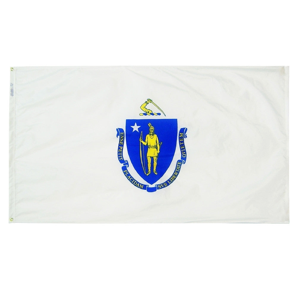Massachusetts Courtesy Flag 12" x 18" - ColorFastFlags | All the flags you'll ever need! 
