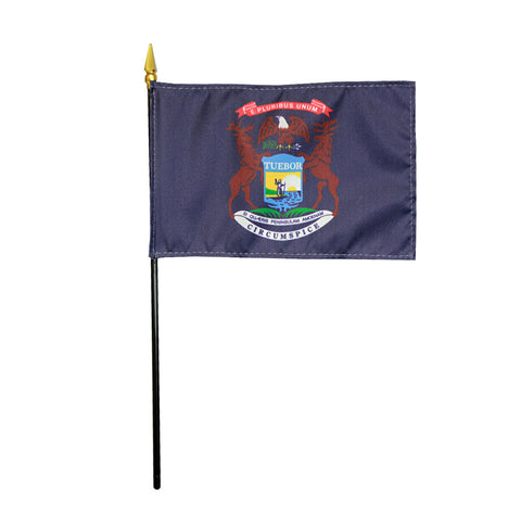 Miniature Flag - Michigan - ColorFastFlags | All the flags you'll ever need! 
