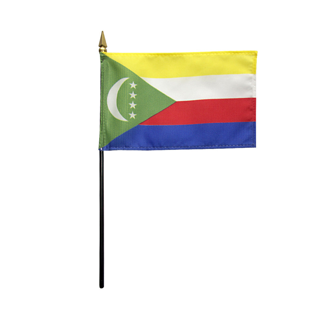 Miniature Comoros Flag - ColorFastFlags | All the flags you'll ever need! 
