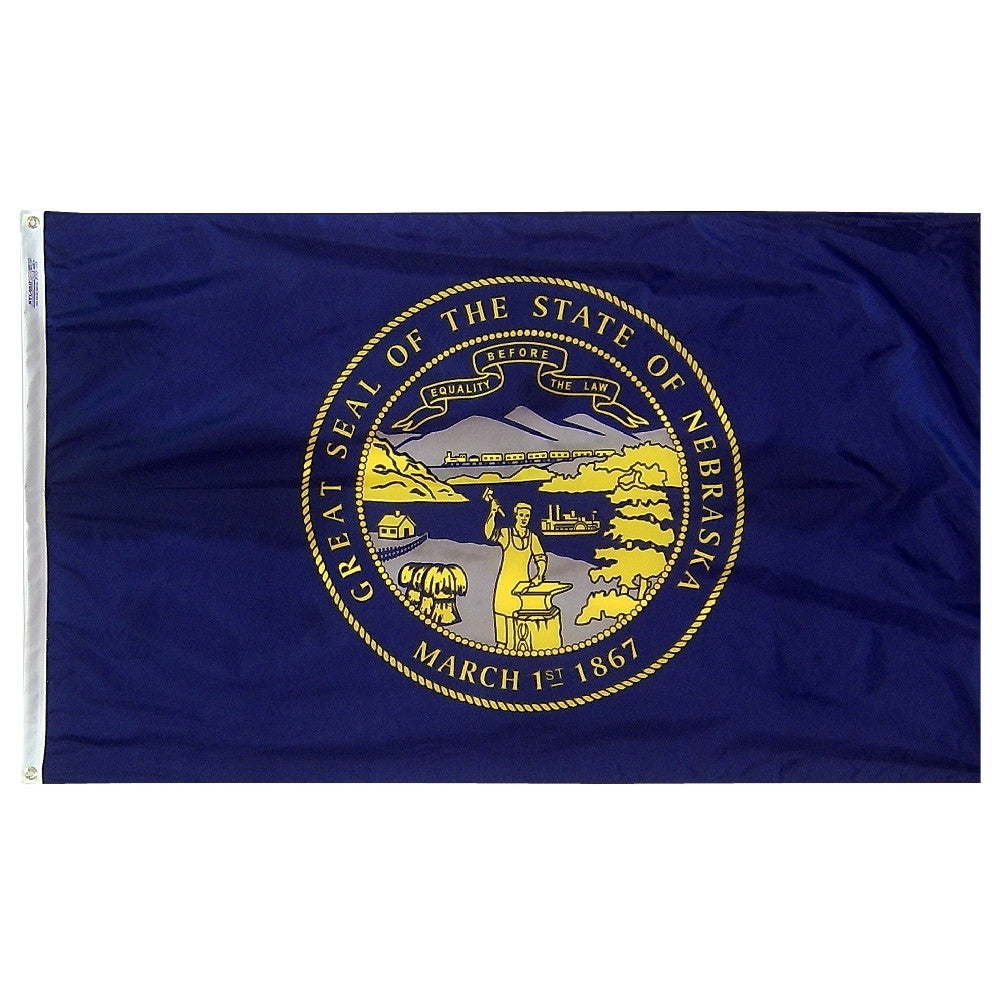 Nebraska Courtesy Flag 12" x 18" - ColorFastFlags | All the flags you'll ever need! 
