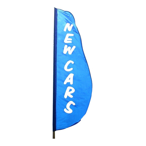 New Cars Feather Flag 2' x 8' - ColorFastFlags | All the flags you'll ever need! 
