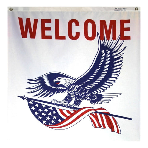 Patriotic Welcome Banner - ColorFastFlags | All the flags you'll ever need! 
