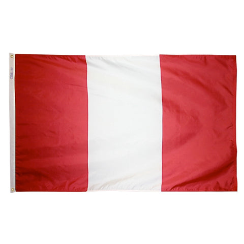 Peru Courtesy Flag 12" x 18" - ColorFastFlags | All the flags you'll ever need! 
