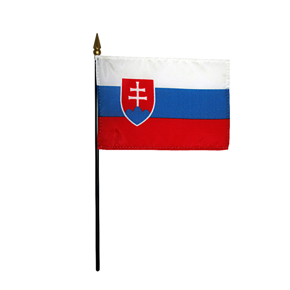 Miniature Slovak Republic Flag - ColorFastFlags | All the flags you'll ever need! 
