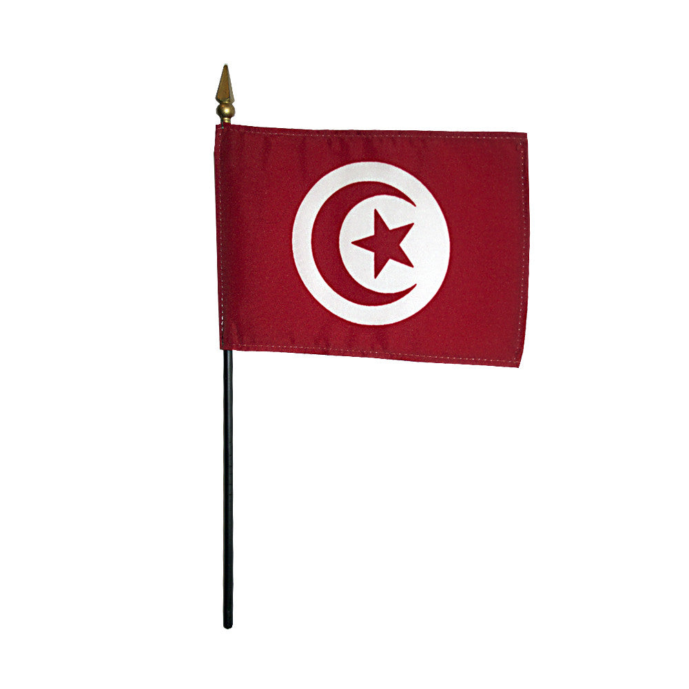 Miniature Tunisia Flag - ColorFastFlags | All the flags you'll ever need! 
