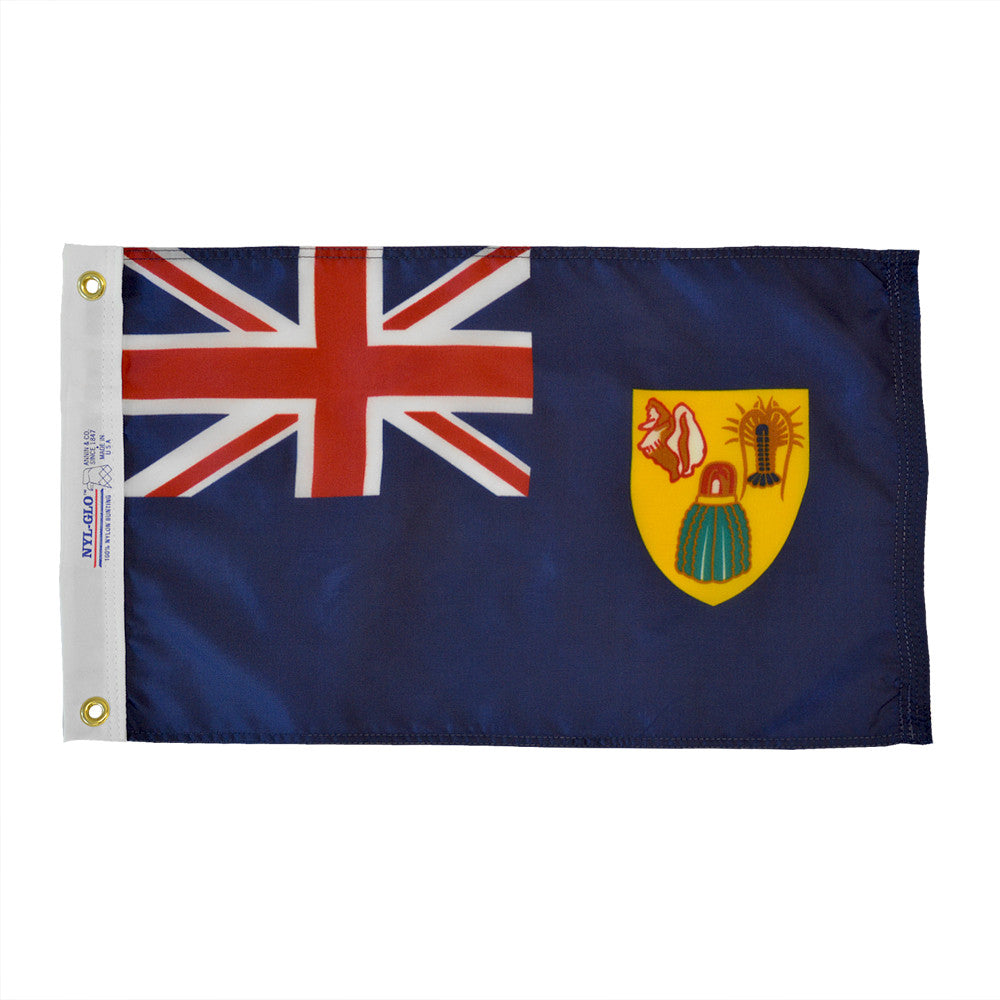 Turks & Caicos Courtesy Flag 12" x 18" - ColorFastFlags | All the flags you'll ever need! 
