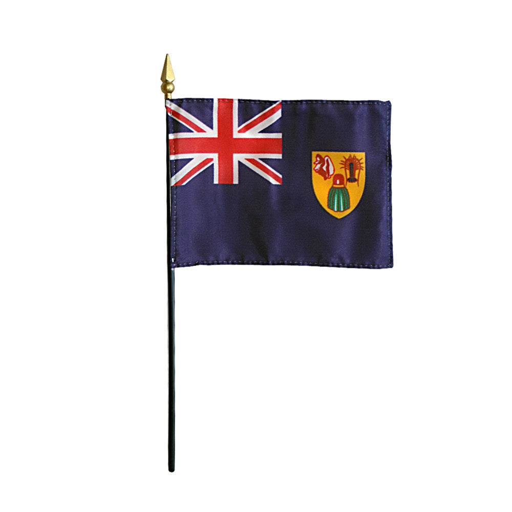 Miniature Turks & Caicos Flag - ColorFastFlags | All the flags you'll ever need! 
