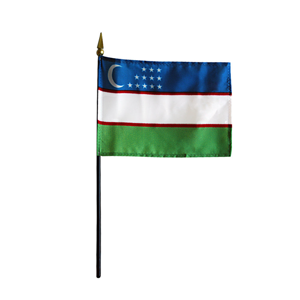Miniature Uzbekistan Flag - ColorFastFlags | All the flags you'll ever need! 
