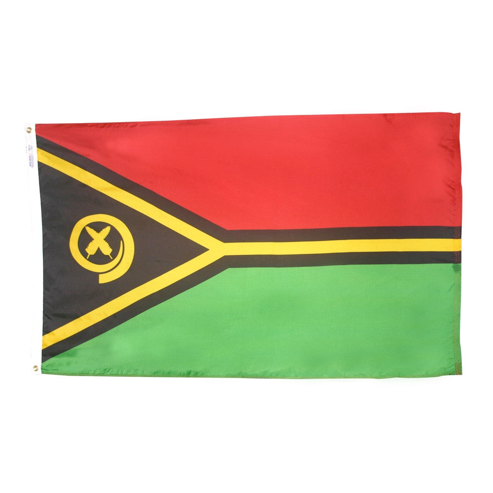Vanuatu Courtesy Flag 12" x 18" - ColorFastFlags | All the flags you'll ever need! 
