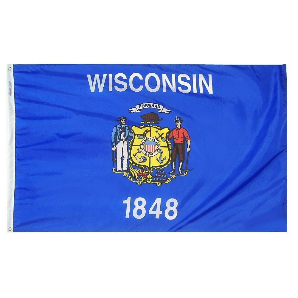Wisconsin Courtesy Flag - ColorFastFlags | All the flags you'll ever need! 
