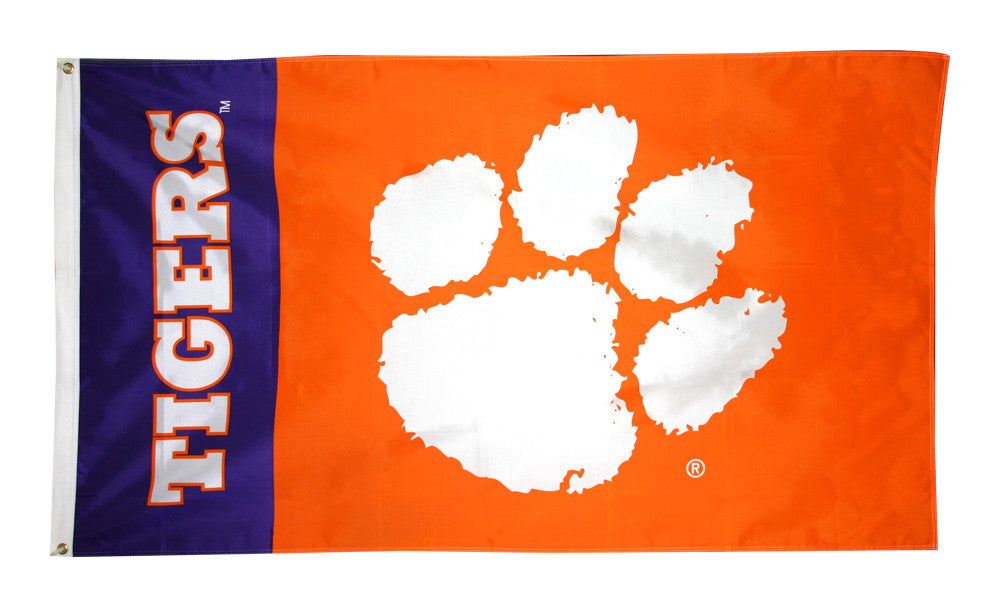 Officially Licensed Clemson Tigers 3' x 5' Flags - ColorFastFlags | All the flags you'll ever need! 
