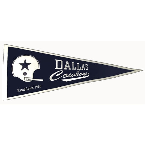 Dallas Cowboys Felt Pennant 13" x 32" - ColorFastFlags | All the flags you'll ever need! 
