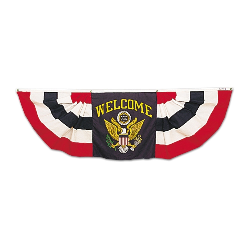 Welcome Bunting with Eagle Center - ColorFastFlags | All the flags you'll ever need! 

